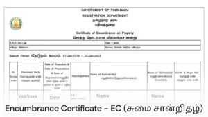 Encumbrance certificate in chennai